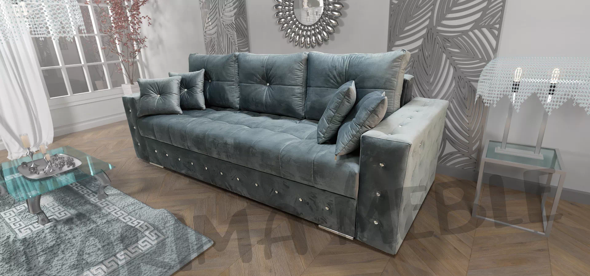 Pikowana sofa